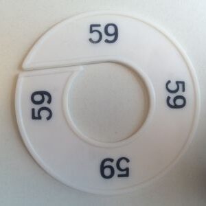 Maatring wit/zwart 59