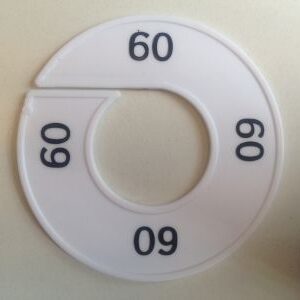 Maatring wit/zwart 60