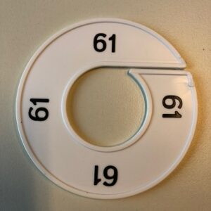 Maatring wit/zwart 61