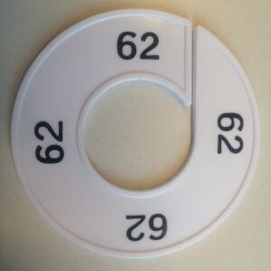 Maatring wit/zwart 62