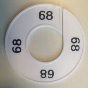 Maatring wit/zwart 68
