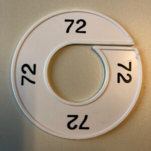 Maatring wit/zwart 72