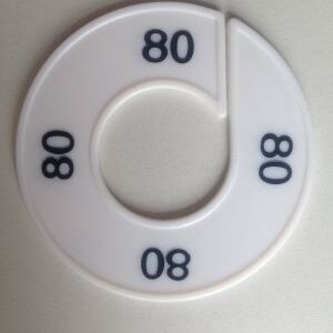 Maatring wit/zwart 80