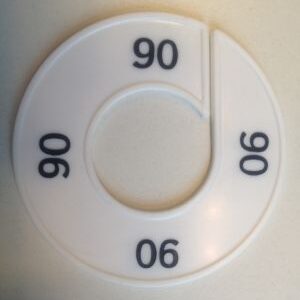Maatring wit/zwart 90