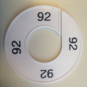 Maatring wit/zwart 92