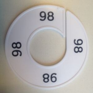 Maatring wit/zwart 98