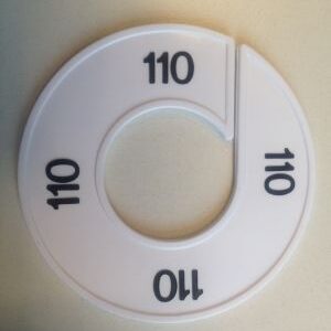 Maatring wit/zwart 110