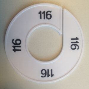 Maatring wit/zwart 116