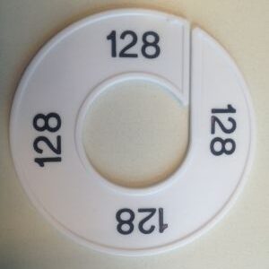Maatring wit/zwart 128