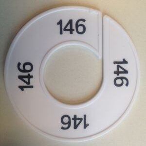 Maatring wit/zwart 146