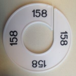 Maatring wit/zwart 158