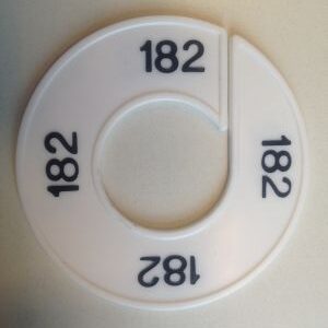 Maatring wit/zwart 182