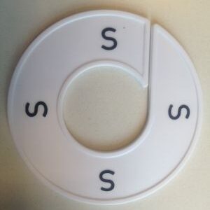 Maatring wit/zwart S