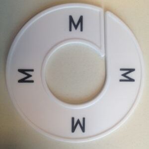 Maatring wit/zwart M