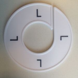 Maatring wit/zwart L