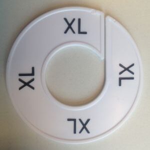 Maatring wit/zwart XL