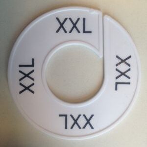 Maatring wit/zwart XXL