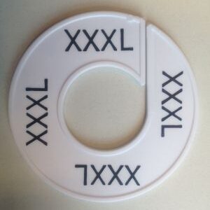 Maatring wit/zwart 3XL