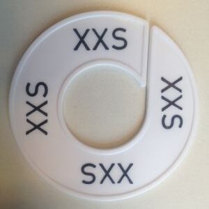 Maatring wit/zwart XXS
