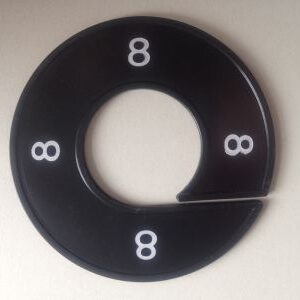 Maatring zwart/wit 8