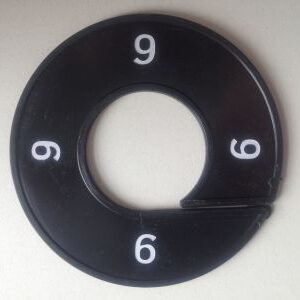 Maatring zwart/wit 9