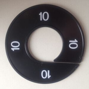 Maatring zwart/wit 10