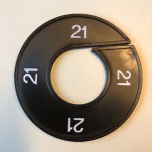 Maatring zwart/wit 21