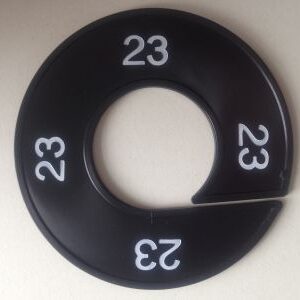 Maatring zwart/wit 23