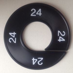 Maatring zwart/wit 24
