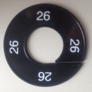 Maatring zwart/wit 26