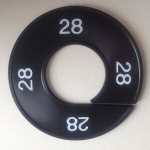 Maatring zwart/wit 28