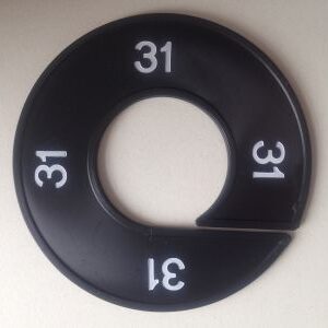 Maatring zwart/wit 31