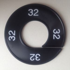 Maatring zwart/wit 32
