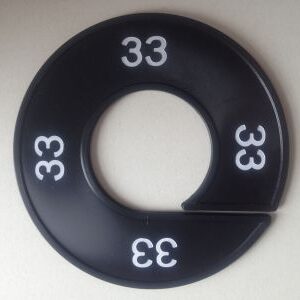 Maatring zwart/wit 33