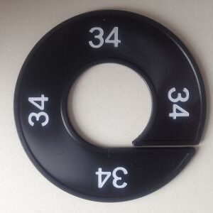 Maatring zwart/wit 34