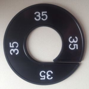 Maatring zwart/wit 35