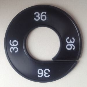 Maatring zwart/wit 36