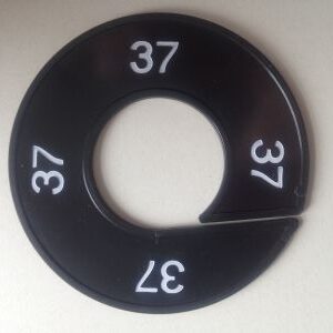 Maatring zwart/wit 37