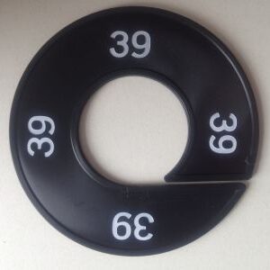 Maatring zwart/wit 39