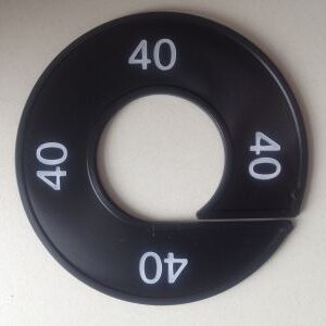 Maatring zwart/wit 40