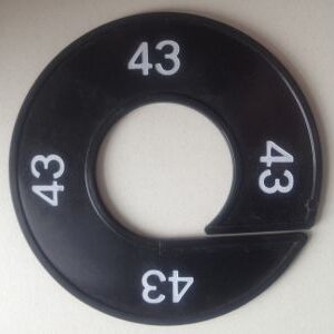 Maatring zwart/wit 43