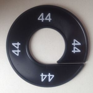 Maatring zwart/wit 44