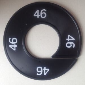Maatring zwart/wit 46