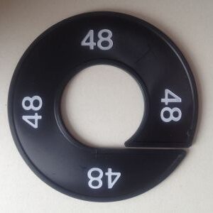 Maatring zwart/wit 48