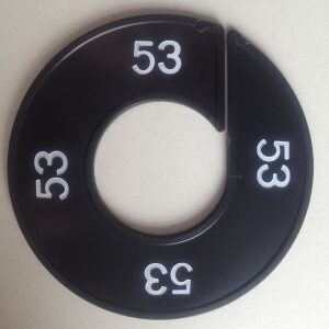 Maatring zwart/wit 53