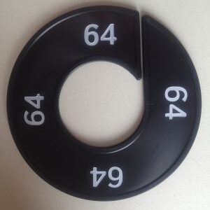 Maatring zwart/wit 64