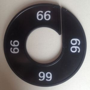 Maatring zwart/wit 66