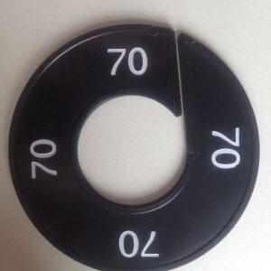 Maatring zwart/wit 70