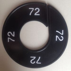 Maatring zwart/wit 72