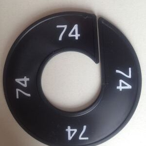 Maatring zwart/wit 74